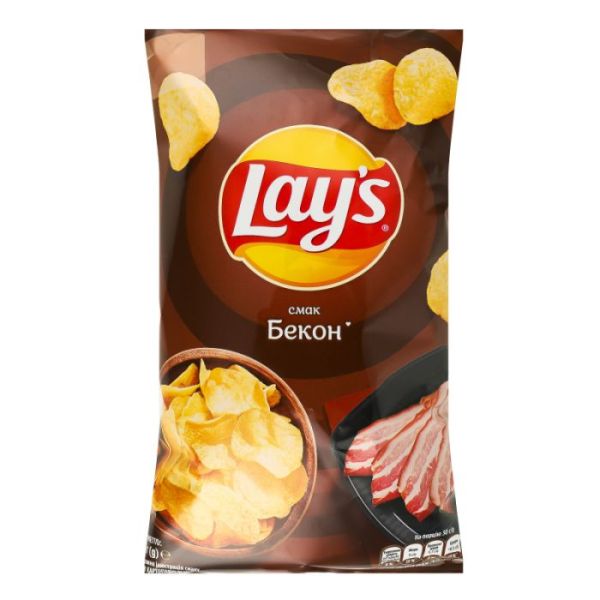 Чипси картопляні зі смаком бекону Lay's м/у 120г