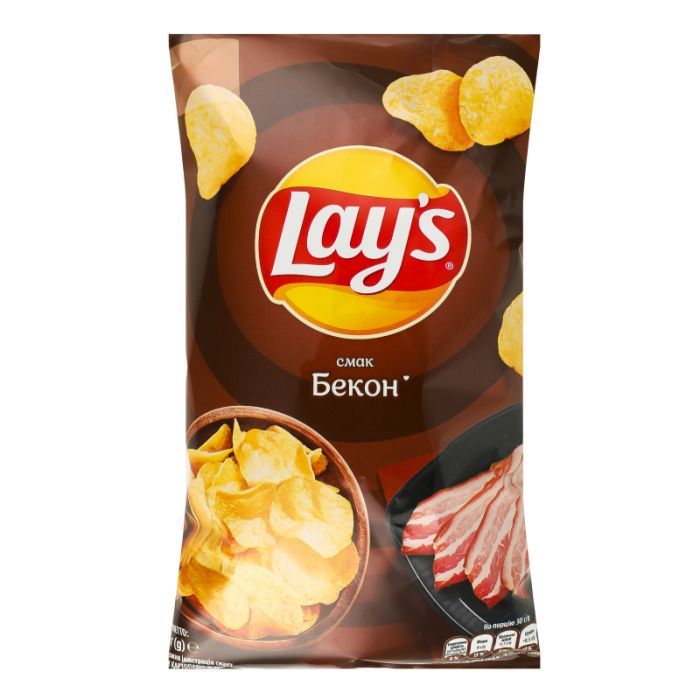 Чипси картопляні зі смаком бекону Lay's м/у 120г