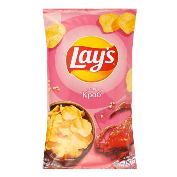 Чипси картопляні зі смаком краба Lay's м/у 120г