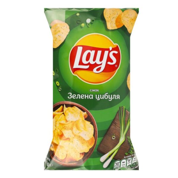 Чипси картопляні зі смаком зеленої цибулі Lay's м/у 120г