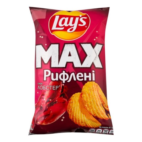 Чипси Лобстер Lays MAX Ridged 95г
